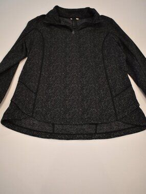 Mondetta Women's Heather Gray Quarter Zip Pullover Athletic Jacket Size Large